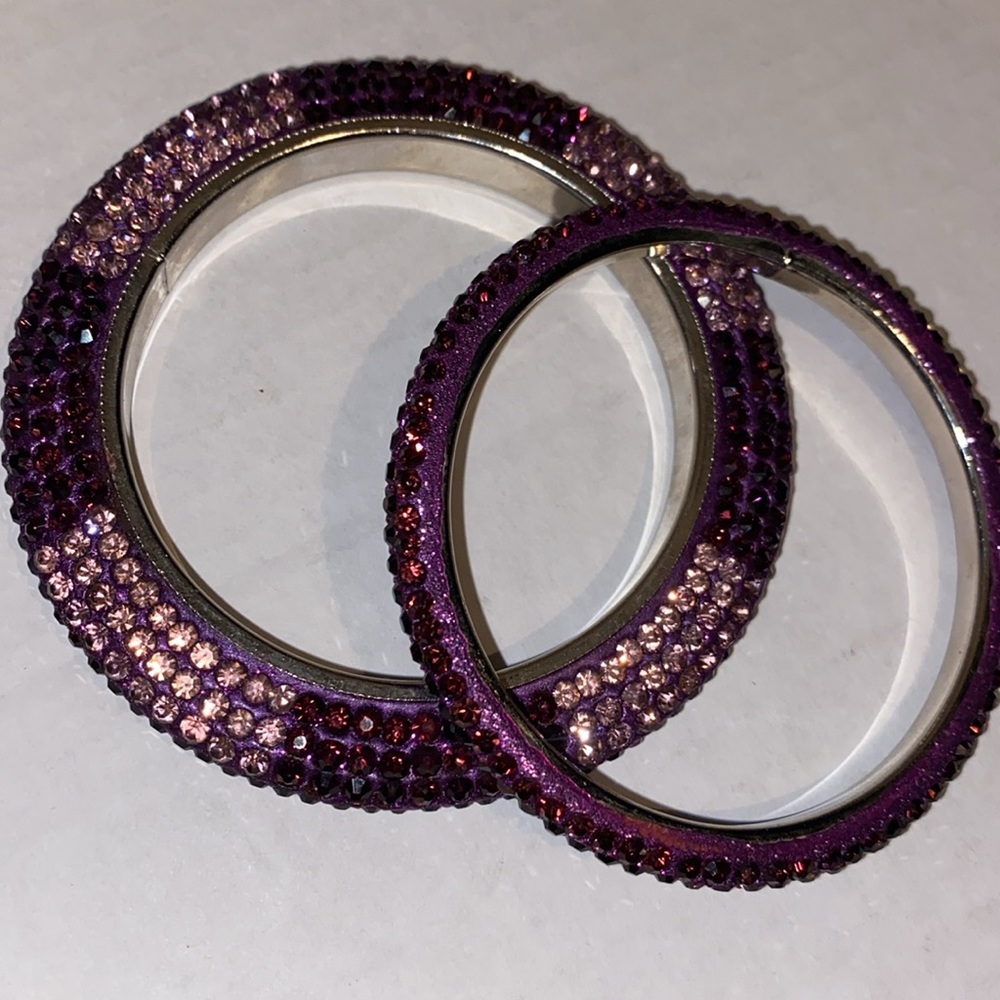 Bangle bracelets purple